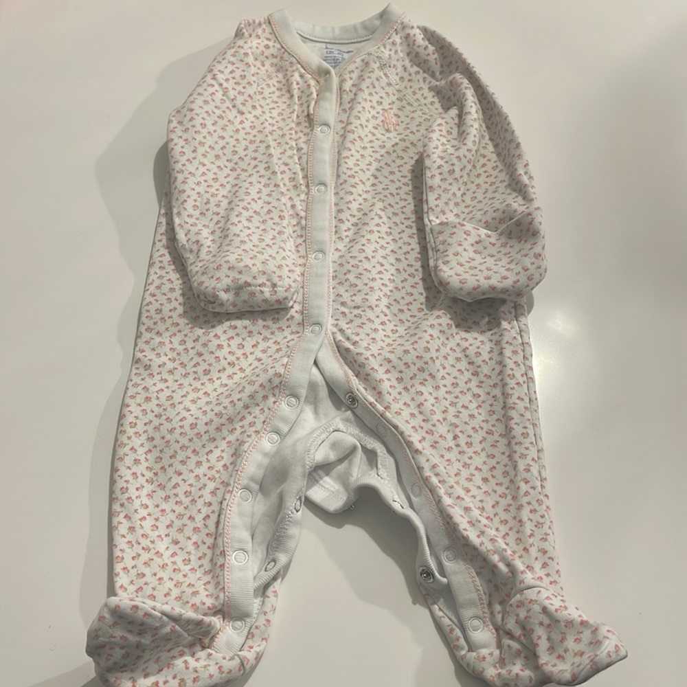 Ralph Lauren Floral Cotton Footed Coverall 3M